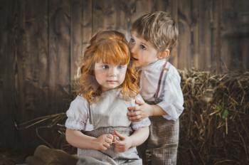 Portrait of children playing.