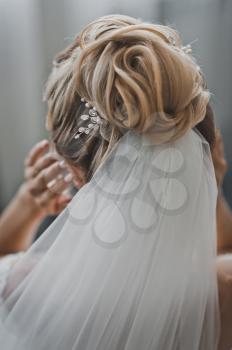 Wedding hairstyle as a work of art.