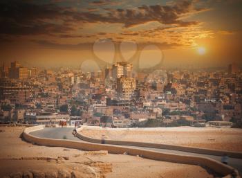  Cairo, Egypt. Largest city in Africa. picturesque landscape
