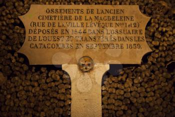 Catacombs of Paris. buried underground for more than 6 million people.