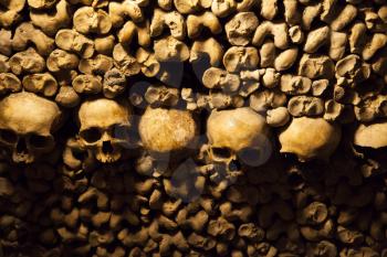 Catacombs of Paris. buried underground for more than 6 million people.