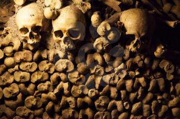 Catacombs of Paris. buried underground for more than 6 million people.