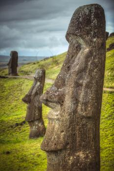 Moais at Ahu Tongariki (Easter island, Chile)