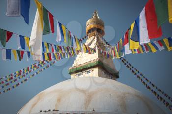 Evening view of Bodhnath stupa - Kathmandu - Nepal