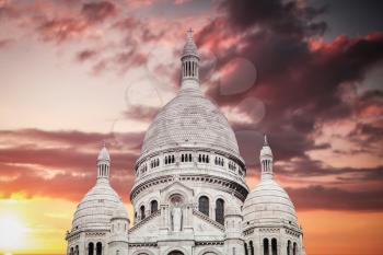 Montmartre Paris. Basilica of the Sacred Heart of Jesus