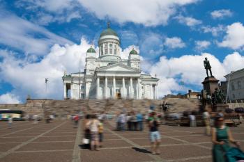 Lutheran cathedral in the Old Town of Helsinki, Finland