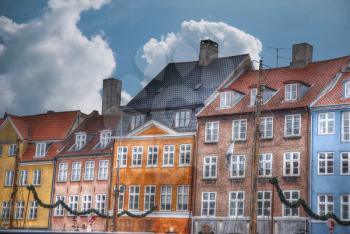 Nyhavn is the old harbor of Copenhagen. Denmark