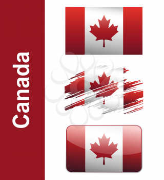 Flag Canada isolated on white background vector