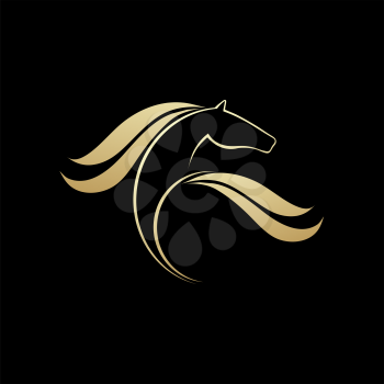 Horse logo element, vector icon, sport symbolic