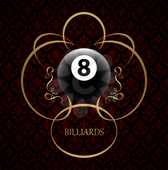 Billiards symbol vector sign