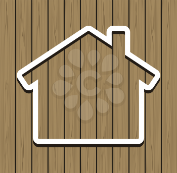 Wood House Vector Concept