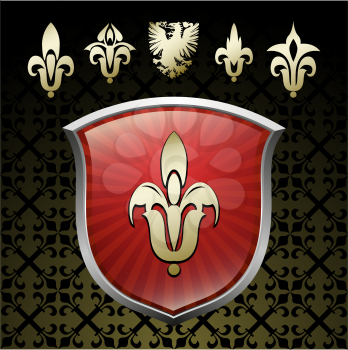 Heraldic lily on the arms