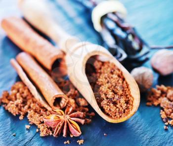 aroma spice and brown sugar on a table