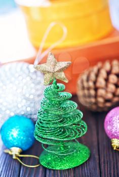 christmas background, beautiful decoration for christmas tree