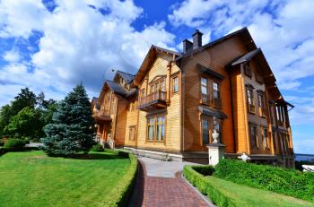 Novi Petrivtsi, Ukraine - August 20, 2015 Mezhigirya residence of ex-president of Ukraine Yanukovich.