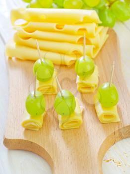 canape with drape and cheese
