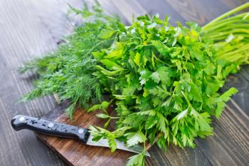 parsley and dill
