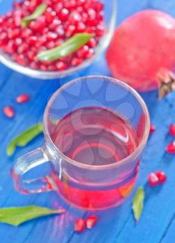 pomegranate and juice