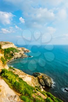 Fiolent. Crimea. Summer sea and blue sky/