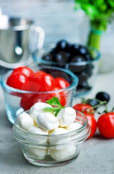 ingredients for caprese salad on a table