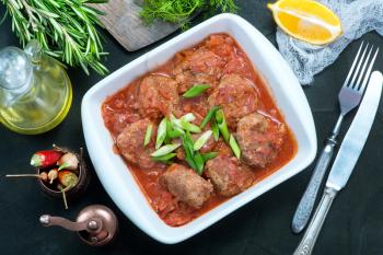 meatballs with tomato sauce in the bowl
