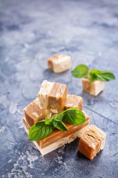 sweet scherbet with almond and cedar nuts