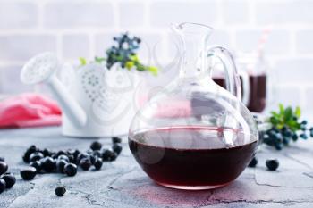 fresh blueberry drink on a table, stock photo