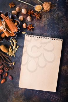 aroma spice on a table,stock photo