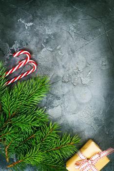 christmas decoration and gifts on a table