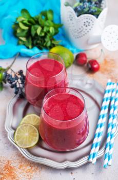 berry smoothie in glass, fresh smoothie, stock photo