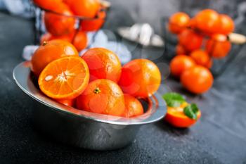 fresh tangerines, tangerines on a table, fresh fruits