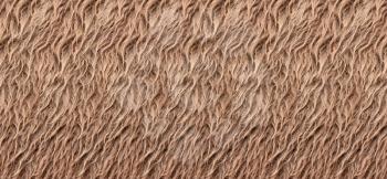 Brown camel wool close-up, textured horizontally seamless background