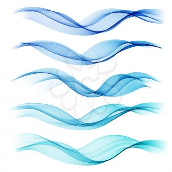 Set abstract color wave. Color smoke wave. Transparent wave. Abstract smooth wave vector. Blue wave. Wave blue. Smoke blue wave. Vector blue wave. Blue wave lines. Vector lines. Abstract lines. Lines