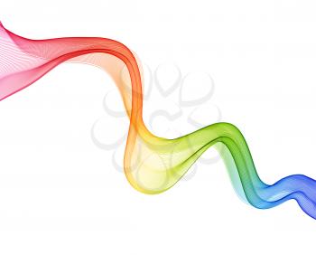 Abstract color wave design element. Rainbow wave