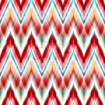 Vector seamless ikat ethnic pattern. Boho design. Ethnic Colored seamless zigzag patten