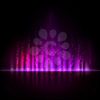 Violet aurora light. Shiny Abstract vector backgrounds