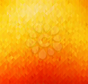 Vector Abstract orange color geometric background . Triangle shapes