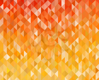 Vector Abstract orange color geometric background . Triangle shapes