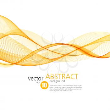 Abstract vector background, orange waved lines for brochure, website, flyer design.  illustration eps10