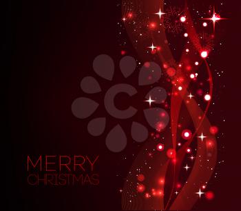 Merry Christmas card with snowflakes . Vector illustration.