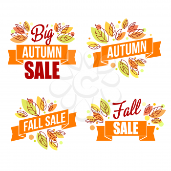 Autumn background with leaves. Vector illustration Eps10.