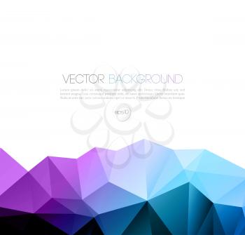 Vector color abstract geometric banner with triangle.