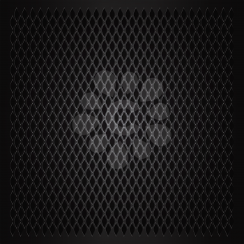 Vector illustration   Abstract metal grid black background