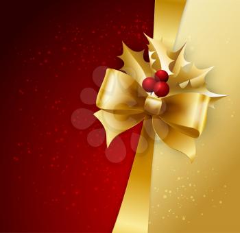 Holiday Background with Christmas baubles and snowflakes. Vector illustration.