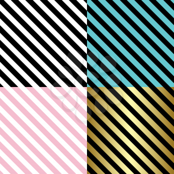 Classic diagonal lines pattern on black and white background.  Vector design