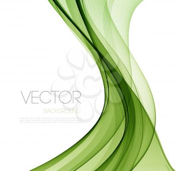  Vector Abstract  Green curved lines background. Template brochure design. 