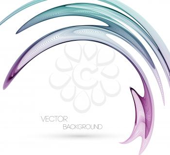 Vector Abstract spectrum curved lines background. Template brochure design. Fractal wave