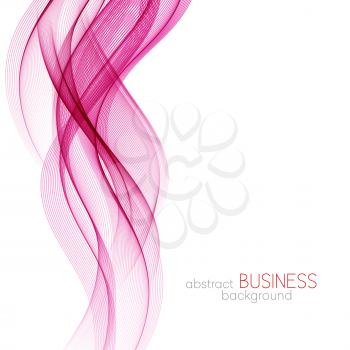 Abstract vector background, pink and purple transparent waved lines for brochure, website, flyer design.  Pink smoke wave. PINK and purple wavy background
