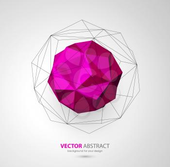 Vector abstract geometric background with triangles design elements