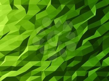 Abstract vector template design with colorful geometric triangular background for brochure, web sites,  leaflet, flyer.  Green Low poly banner